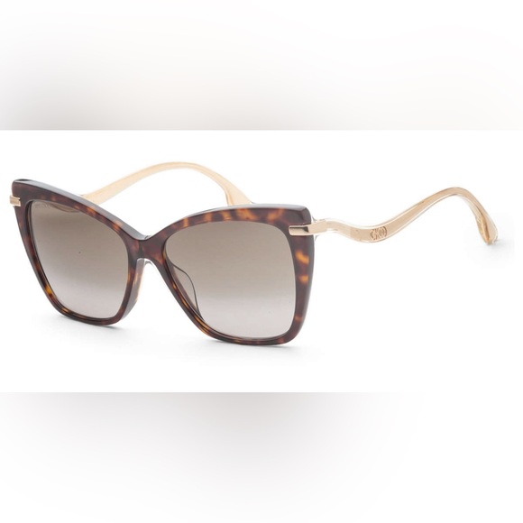 JIMMY CHOO Selby 57MM Cat Eye Sunglasses in HAVANA NEW - Main Image